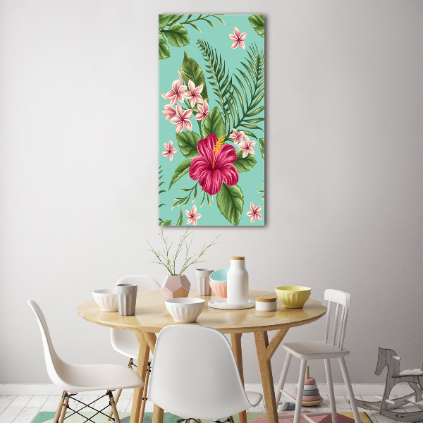 Bild auf Acrylglas vertikal Hawaiianische Blumen