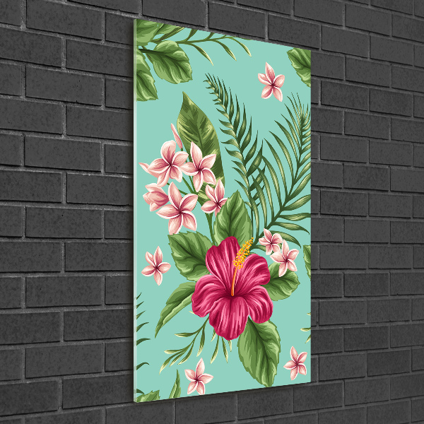 Bild auf Acrylglas vertikal Hawaiianische Blumen
