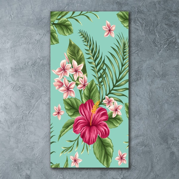 Bild auf Acrylglas vertikal Hawaiianische Blumen