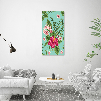 Bild auf Acrylglas vertikal Hawaiianische Blumen