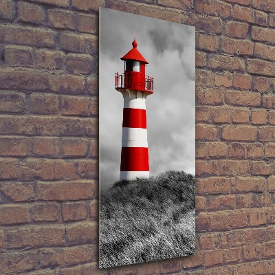 Modernes Acrylbild vertikal Leuchtturm