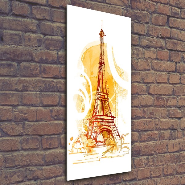 Modernes Acrylbild vertikal Sommer in Paris