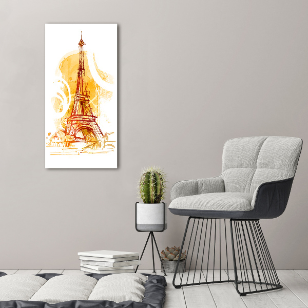 Modernes Acrylbild vertikal Sommer in Paris