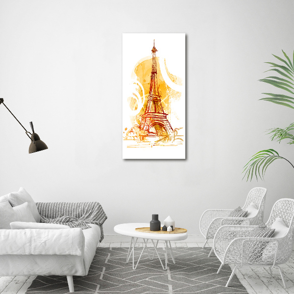 Modernes Acrylbild vertikal Sommer in Paris