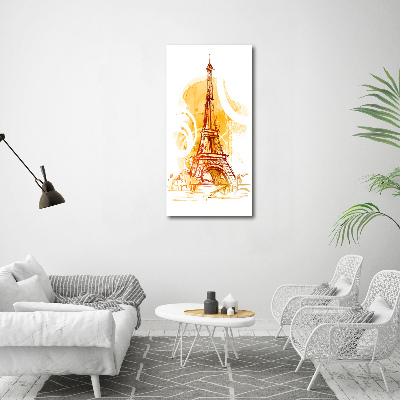 Modernes Acrylbild vertikal Sommer in Paris