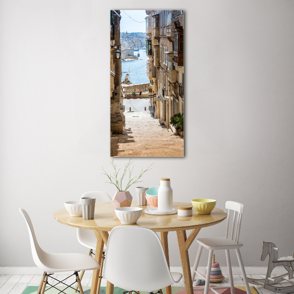 Acrylbild vertikal Straßen in Malta