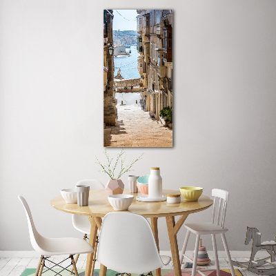 Acrylbild vertikal Straßen in Malta