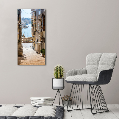 Acrylbild vertikal Straßen in Malta