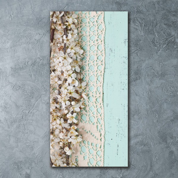 Bild auf Acrylglas vertikal Kirschblüten