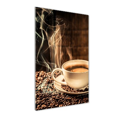 Modernes Acrylbild vertikal Aromatischer Kaffee