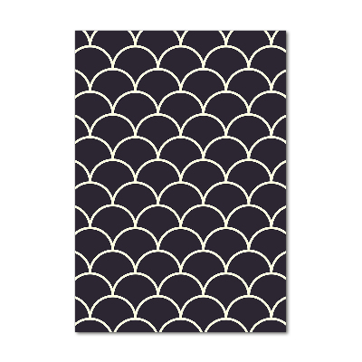 Modernes Acrylbild vertikal Fischschuppen