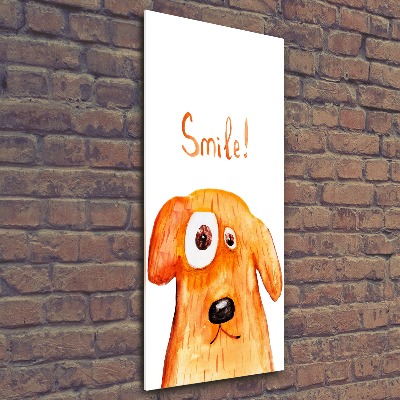 Modernes Acrylbild vertikal Hund