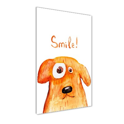 Modernes Acrylbild vertikal Hund