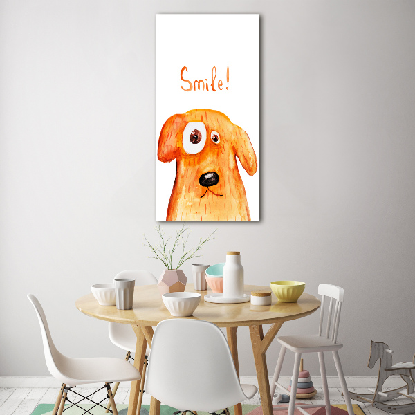 Modernes Acrylbild vertikal Hund