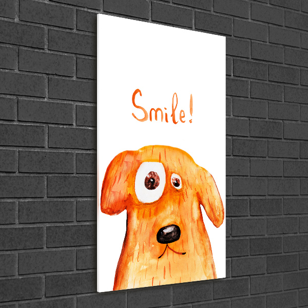 Modernes Acrylbild vertikal Hund