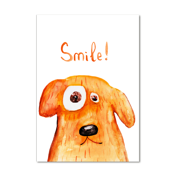 Modernes Acrylbild vertikal Hund