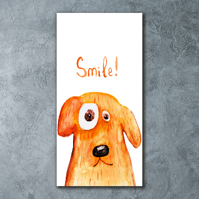 Modernes Acrylbild vertikal Hund