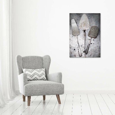 Modernes Acrylbild vertikal Metallbesteck