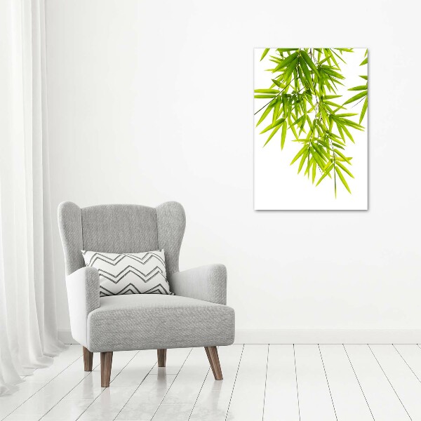 Bild auf Acrylglas vertikal Bambusblätter