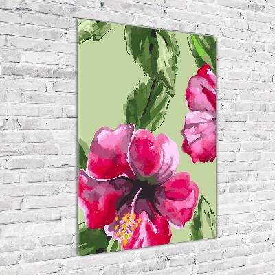 Plexiglasbilder vertikal Hawaiianische Blumen