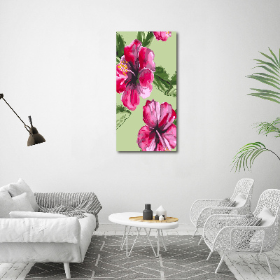 Plexiglasbilder vertikal Hawaiianische Blumen