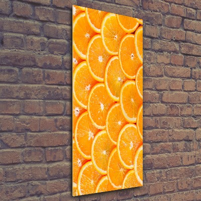 Modernes Acrylbild vertikal Orangenscheiben
