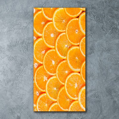 Modernes Acrylbild vertikal Orangenscheiben