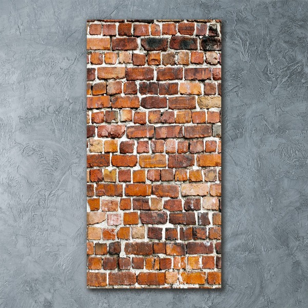 Modernes Acrylbild vertikal Ziegelmauer