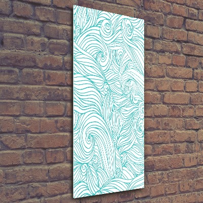 Bild auf Acrylglas vertikal Blaue Wellen
