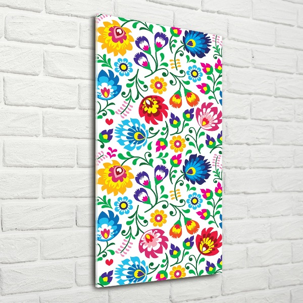 Acrylbild vertikal Ethnisches Muster