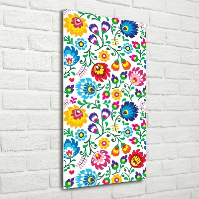 Acrylbild vertikal Ethnisches Muster