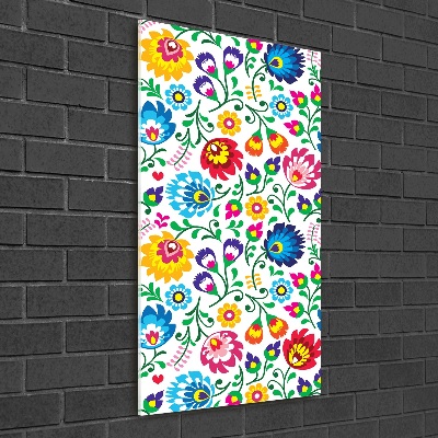 Acrylbild vertikal Ethnisches Muster