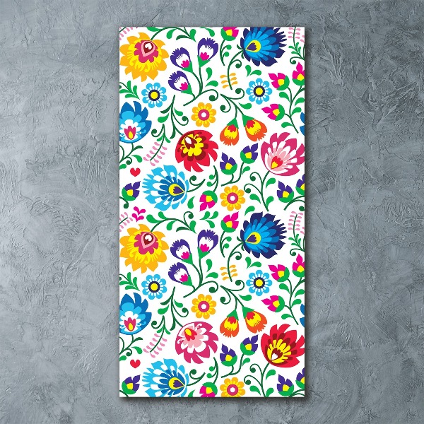 Acrylbild vertikal Ethnisches Muster