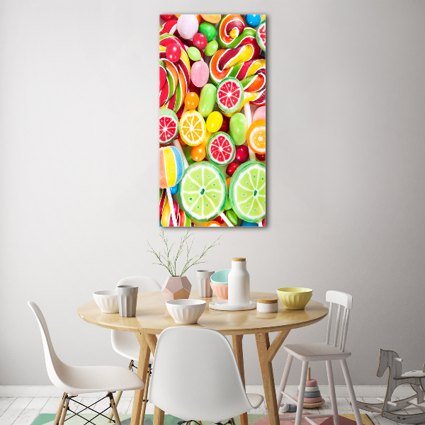 Acrylbild vertikal Bunte Süßigkeiten