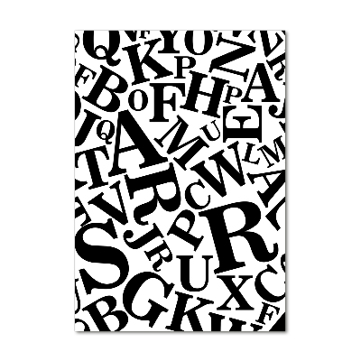 Modernes Acrylbild vertikal Alphabet