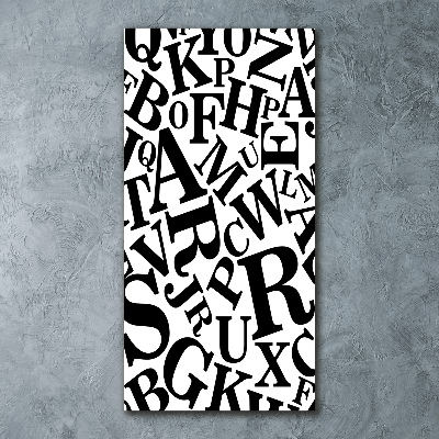 Modernes Acrylbild vertikal Alphabet