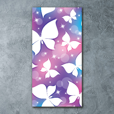 Modernes Acrylbild vertikal Schmetterlinge