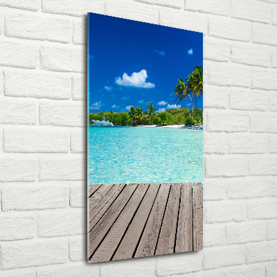 Acrylbild vertikal Tropischer Strand