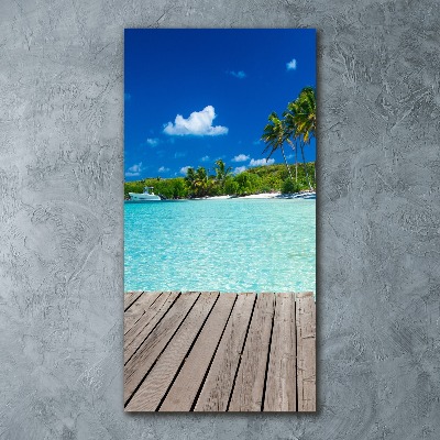 Acrylbild vertikal Tropischer Strand