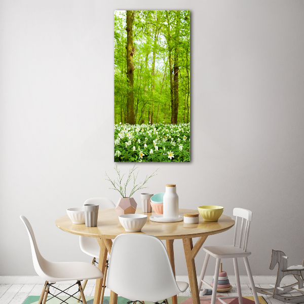 Bild auf Acrylglas vertikal Blumen im Wald