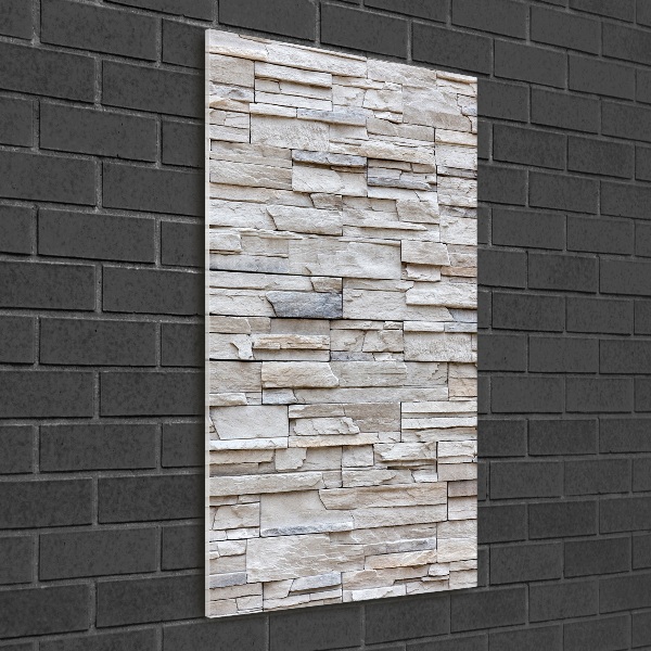 Bild auf Acrylglas vertikal Steinmauer