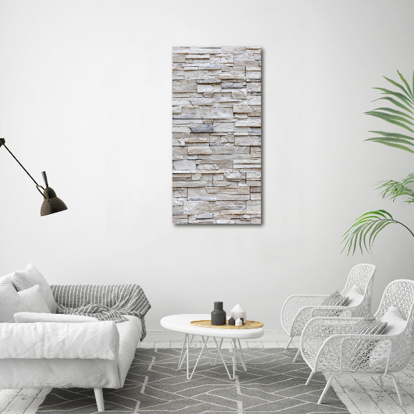 Bild auf Acrylglas vertikal Steinmauer