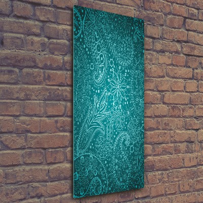 Modernes Acrylbild vertikal Ornamente