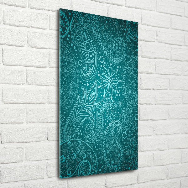 Modernes Acrylbild vertikal Ornamente