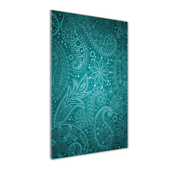 Modernes Acrylbild vertikal Ornamente