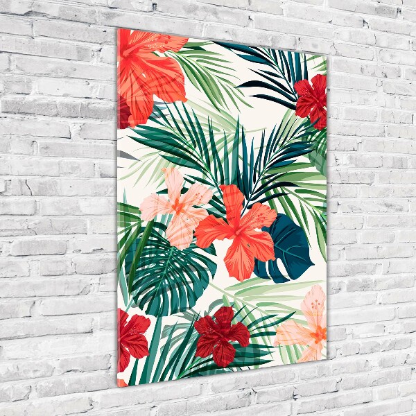 Bild auf Acrylglas vertikal Hawaiianische Blumen