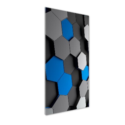 Modernes Acrylbild vertikal 3D-Abstraktion