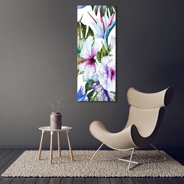Plexiglasbilder vertikal Hawaiianische Blumen