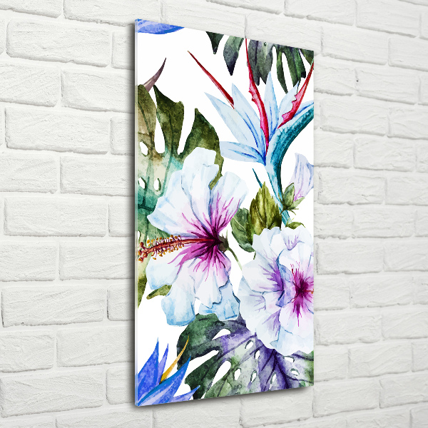 Plexiglasbilder vertikal Hawaiianische Blumen