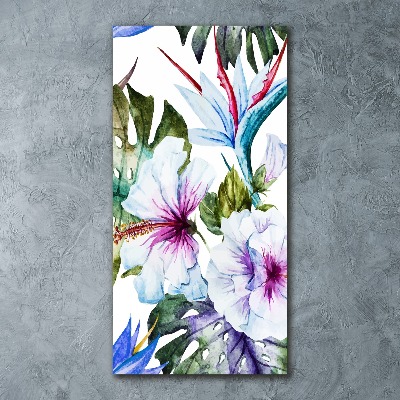 Plexiglasbilder vertikal Hawaiianische Blumen